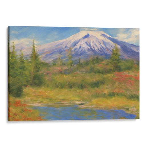 Impressionism Mount St. Helens Print - Canvas Art Print by Kanvah