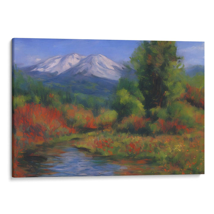 Impressionism Mount St. Helens Print - Canvas Art Print by Kanvah