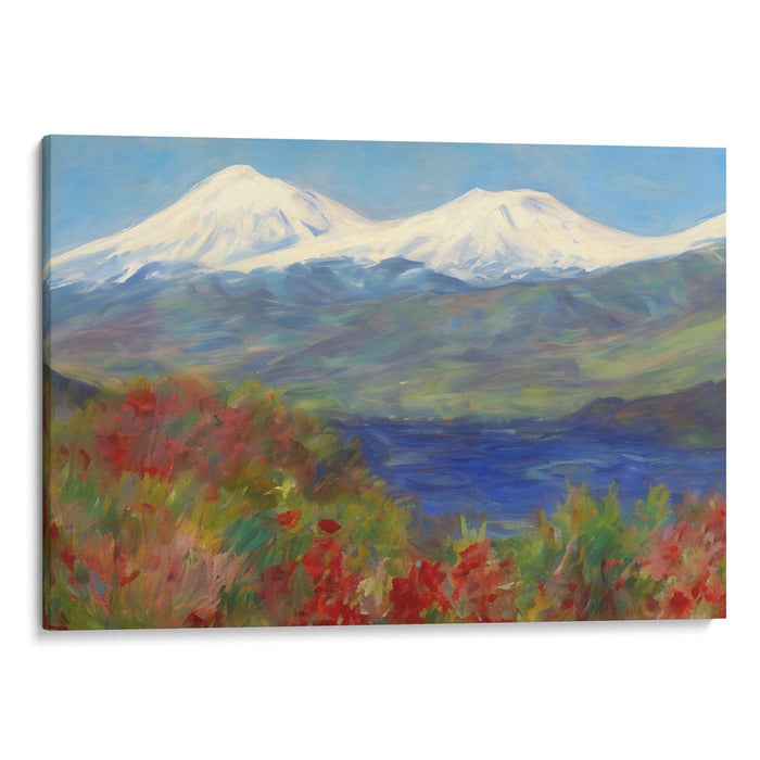 Impressionism Mount St. Helens Print - Canvas Art Print by Kanvah