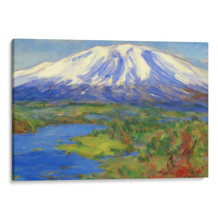 Impressionism Mount St. Helens Print - Canvas Art Print by Kanvah