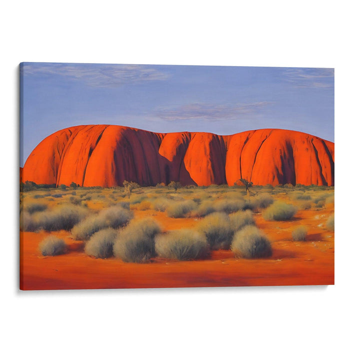 Watercolor Uluru Print - Canvas Art Print by Kanvah