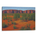 Watercolor Uluru Print - Canvas Art Print by Kanvah