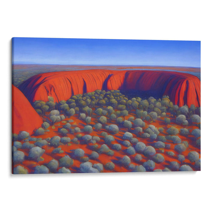 Watercolor Uluru Print - Canvas Art Print by Kanvah