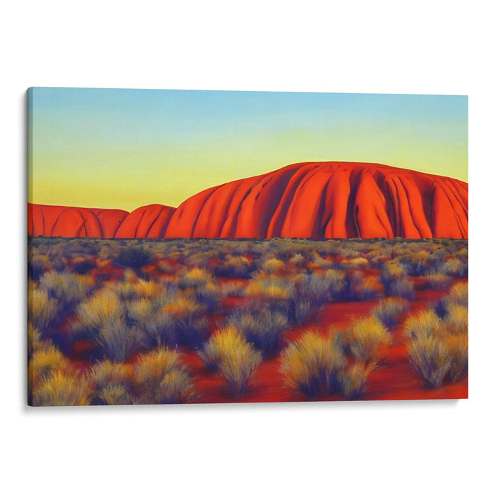 Watercolor Uluru Print - Canvas Art Print by Kanvah