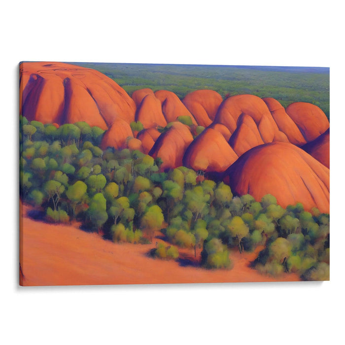 Watercolor Uluru Print - Canvas Art Print by Kanvah