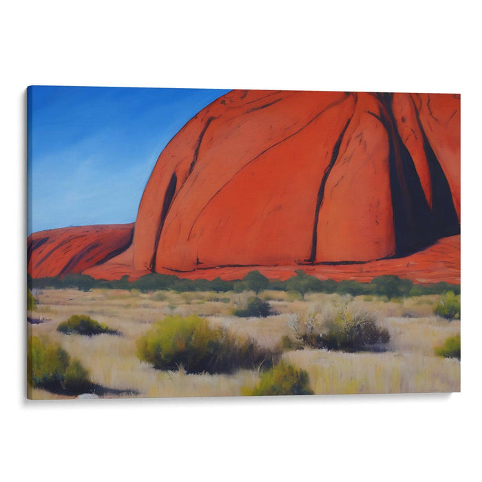 Watercolor Uluru Print - Canvas Art Print by Kanvah