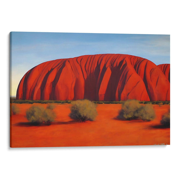 Watercolor Uluru Print - Canvas Art Print by Kanvah