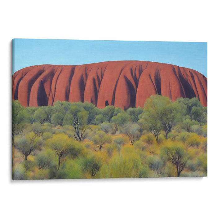 Watercolor Uluru Print - Canvas Art Print by Kanvah