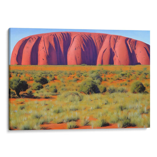 Watercolor Uluru Print - Canvas Art Print by Kanvah