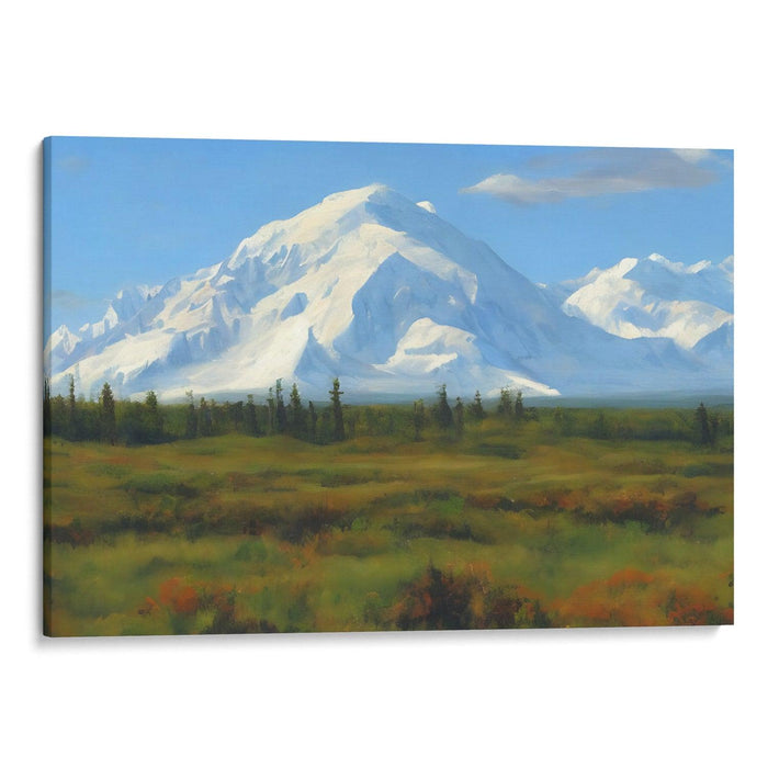 Realism Denali Print - Canvas Art Print by Kanvah