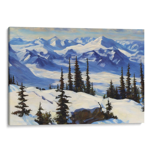 Realism Denali Print - Canvas Art Print by Kanvah