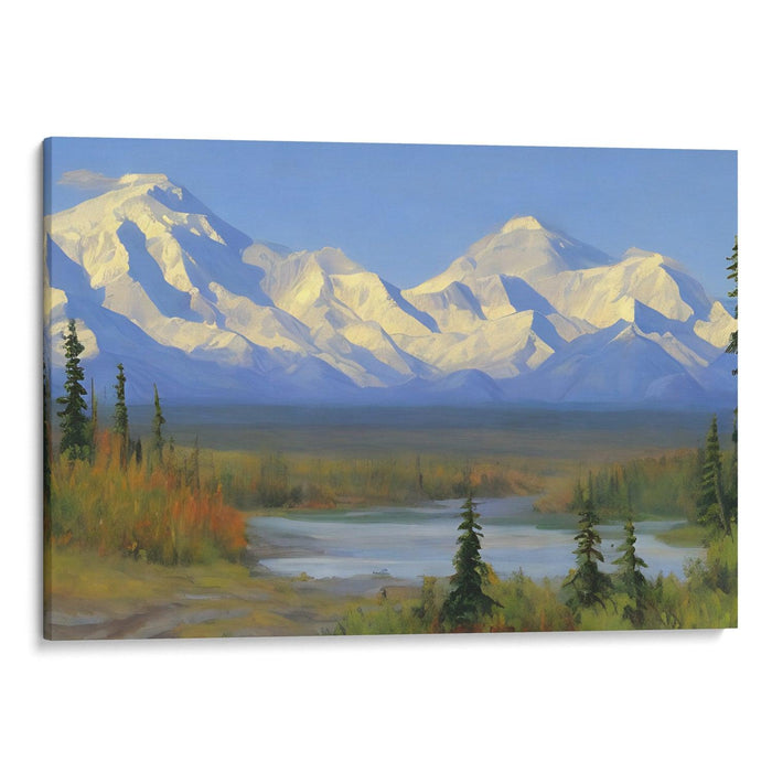 Realism Denali Print - Canvas Art Print by Kanvah