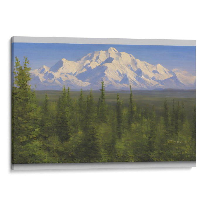 Realism Denali Print - Canvas Art Print by Kanvah