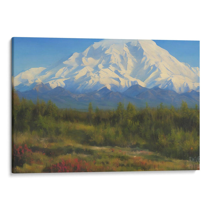 Realism Denali Print - Canvas Art Print by Kanvah