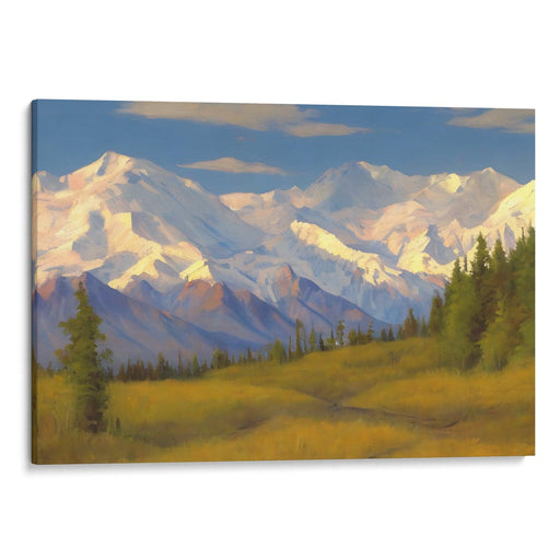 Realism Denali Print - Canvas Art Print by Kanvah