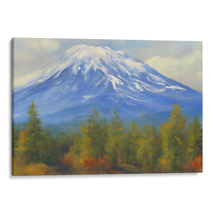 Realism Mount St. Helens Print - Canvas Art Print by Kanvah