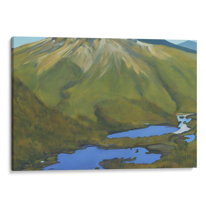 Realism Mount St. Helens Print - Canvas Art Print by Kanvah