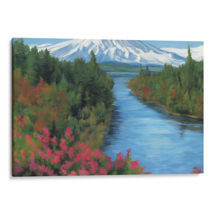 Realism Mount St. Helens Print - Canvas Art Print by Kanvah