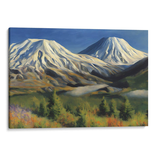 Realism Mount St. Helens Print - Canvas Art Print by Kanvah