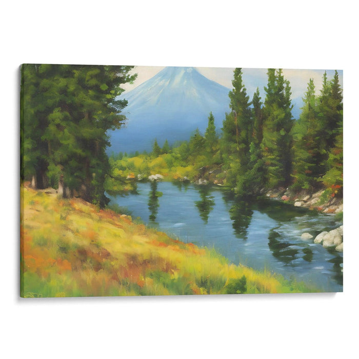 Realism Mount St. Helens Print - Canvas Art Print by Kanvah