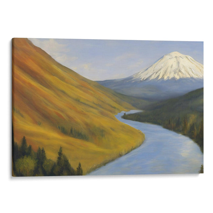 Realism Mount St. Helens Print - Canvas Art Print by Kanvah