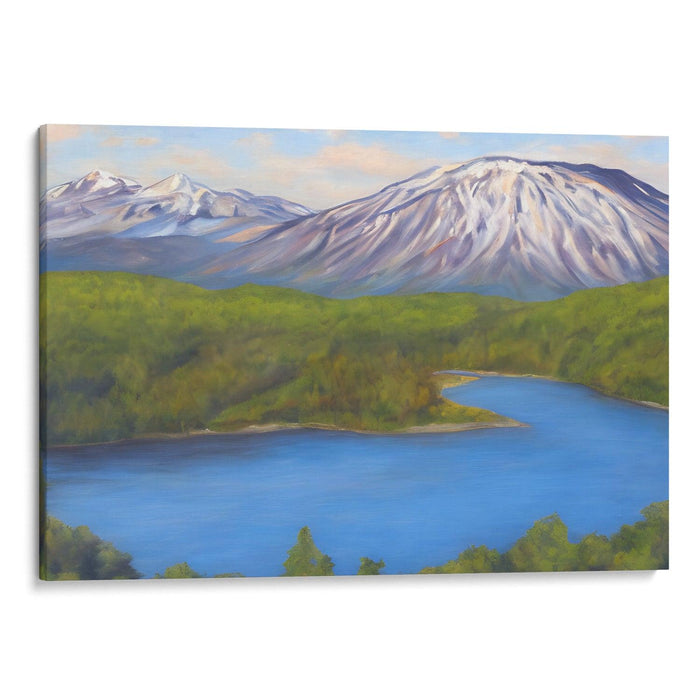 Realism Mount St. Helens Print - Canvas Art Print by Kanvah