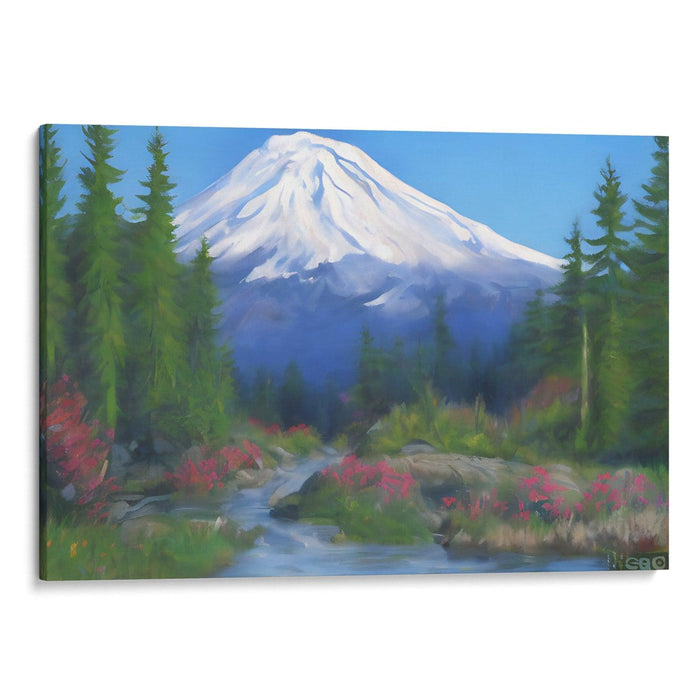 Realism Mount St. Helens Print - Canvas Art Print by Kanvah