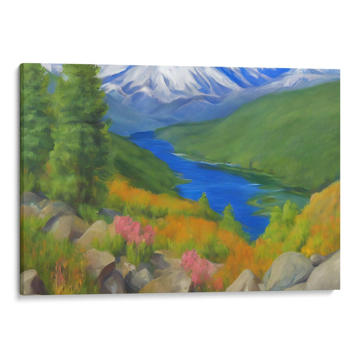 Realism Mount St. Helens Print - Canvas Art Print by Kanvah