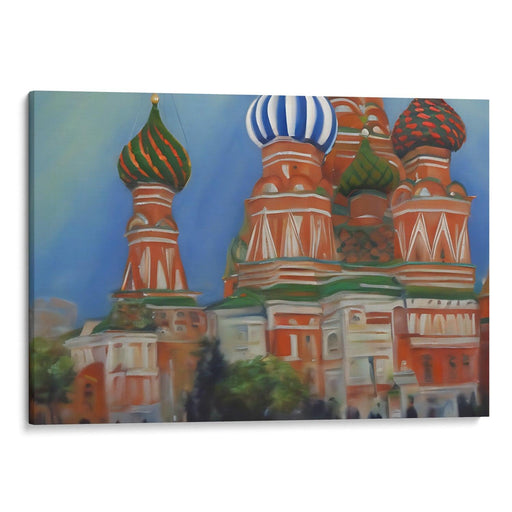 Realism St. Basil's Cathedral Print - Canvas Art Print by Kanvah