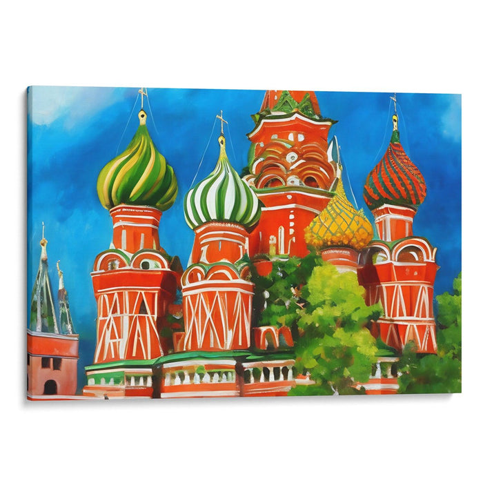 Realism St. Basil's Cathedral Print - Canvas Art Print by Kanvah