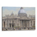 Realism Colonnade of St. Peter's Basilica Print - Canvas Art Print by Kanvah