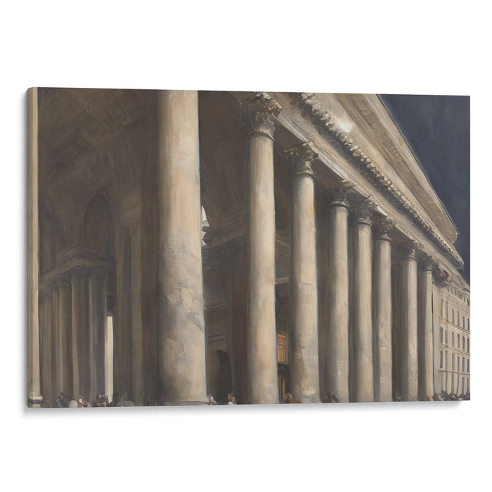 Realism Colonnade of St. Peter's Basilica Print - Canvas Art Print by Kanvah