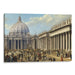 Realism Colonnade of St. Peter's Basilica Print - Canvas Art Print by Kanvah