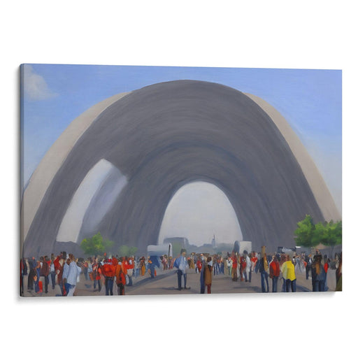 Realism St. Louis Arch Print - Canvas Art Print by Kanvah