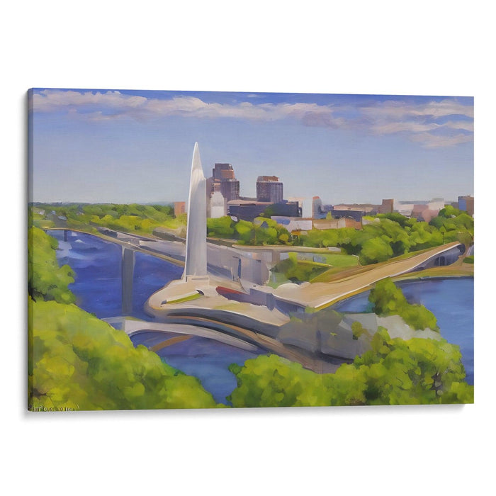 Realism St. Louis Arch Print - Canvas Art Print by Kanvah