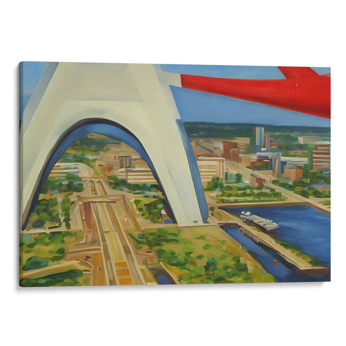 Realism St. Louis Arch Print - Canvas Art Print by Kanvah