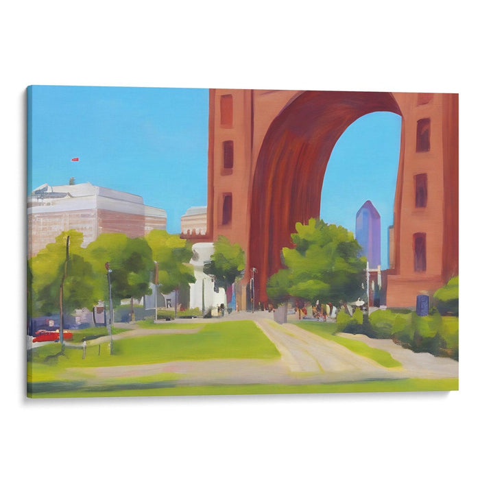 Realism St. Louis Arch Print - Canvas Art Print by Kanvah