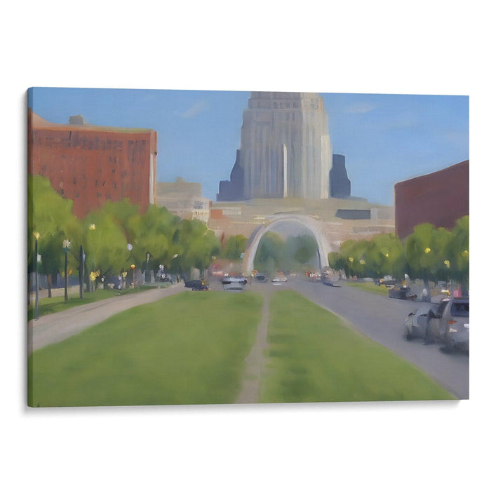 Realism St. Louis Arch Print - Canvas Art Print by Kanvah