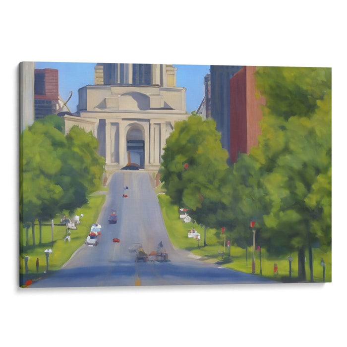 Realism St. Louis Arch Print - Canvas Art Print by Kanvah