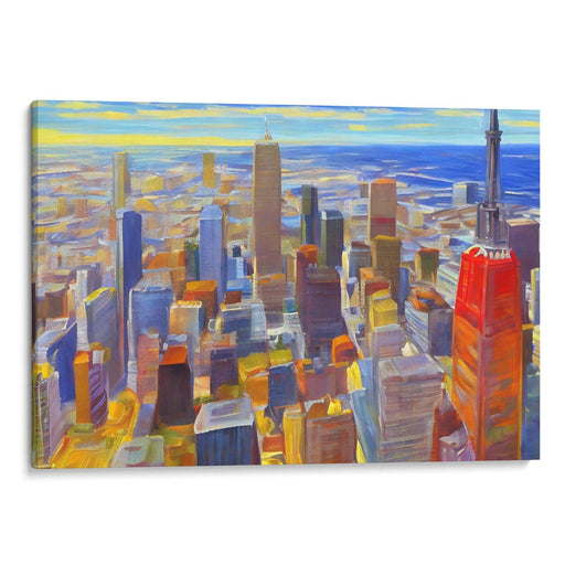 Realism Willis Tower Print - Canvas Art Print by Kanvah