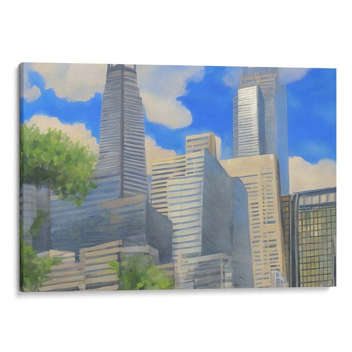 Realism Willis Tower Print - Canvas Art Print by Kanvah