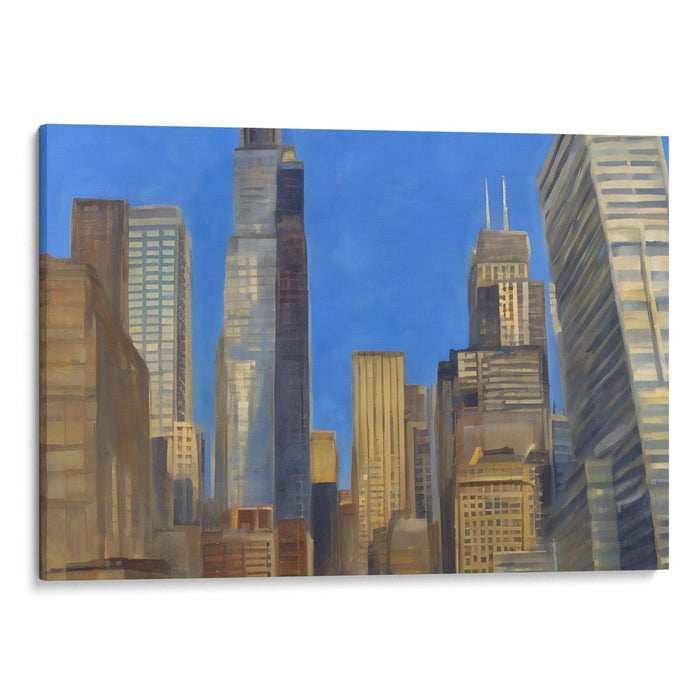 Realism Willis Tower Print - Canvas Art Print by Kanvah