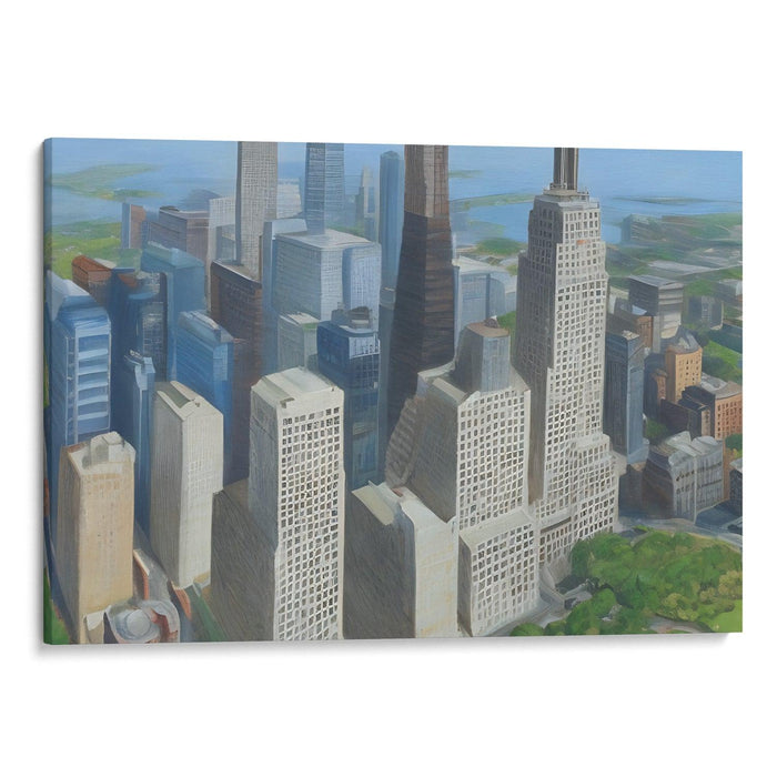 Realism Willis Tower Print - Canvas Art Print by Kanvah