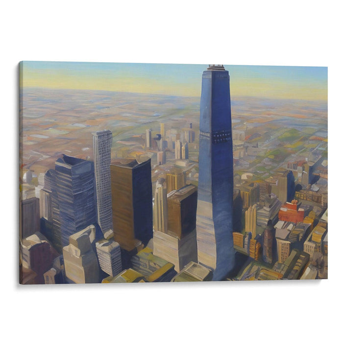 Realism Willis Tower Print - Canvas Art Print by Kanvah