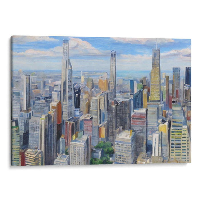 Realism Willis Tower Print - Canvas Art Print by Kanvah