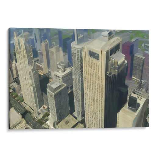 Realism Willis Tower Print - Canvas Art Print by Kanvah