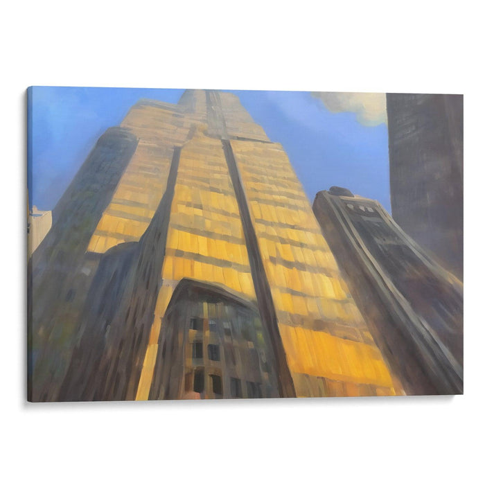Realism Willis Tower Print - Canvas Art Print by Kanvah