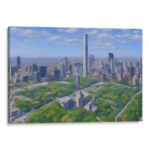 Realism Willis Tower Print - Canvas Art Print by Kanvah