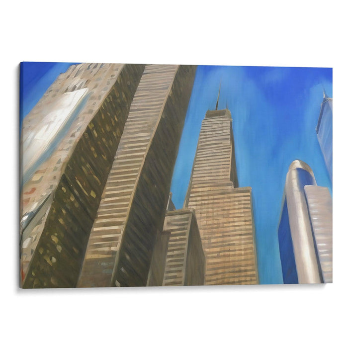 Realism Willis Tower Print - Canvas Art Print by Kanvah