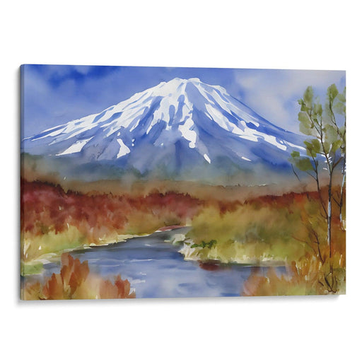 Watercolor Mount St. Helens Print - Canvas Art Print by Kanvah